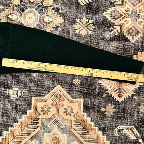 Vintage Express Tricot Womens Ribbed Tunic Large Forest Green Long Sleeve Size M - Picture 10 of 10